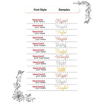 Q&Locket Personalized Custom Name Necklace Script Initial Nameplate Necklaces for Womens