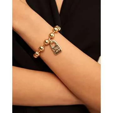 UNOde50 SNOWFLAKE Bracelet, 18K Gold-Plated, 7.5" Length