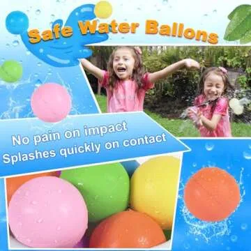 98K Reusable Water Balloons 12Pcs with Mesh Bag, Self Sealing Silicone Ball Latex-Free, No Clean Hassle, Easy to Fill, Summer Toys Water Toy Swimming Pool Beach Park Yard Outdoor Games Party Supplies