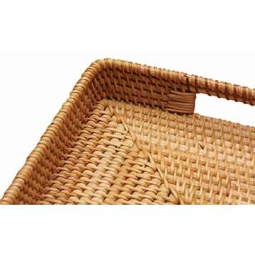 Hand-Woven Rattan Serving Tray Set for Elegant Decor