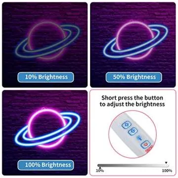 JTLMEEN Planet Neon Sign - LED Wall Decor for Kids & Adults