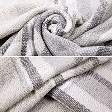 HITOP Scarfs For Women, Soft Classic Plaid Large Tartan Blanket Scarf, Womens Winter Tassel Scarves Christmas Stocking Stuffers for Women