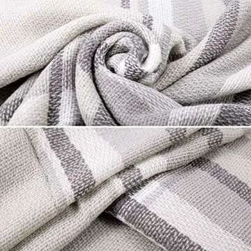 HITOP Scarfs For Women, Soft Classic Plaid Large Tartan Blanket Scarf, Womens Winter Tassel Scarves Christmas Stocking Stuffers for Women