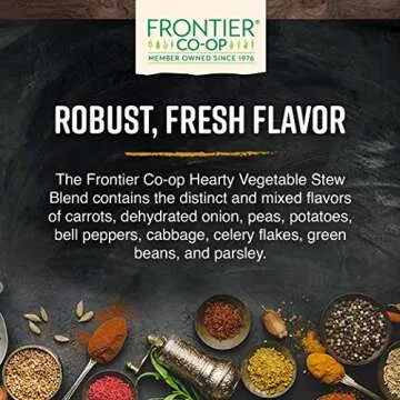Frontier Co-op Hearty Vegetable Herb Blend for Stew, 1lb, Kosher - Mixed Dried Vegetables For Soup, Stir Fry, Ramen with Onion, Carrots, Peas, Corn, Potatoes and Parsley