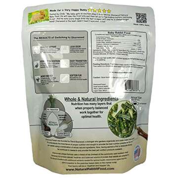 Sherwood Baby Rabbit Food. Hay-Based Pellet. No Wheat, Corn, or Soy for Better Digestion. 4.5 lbs