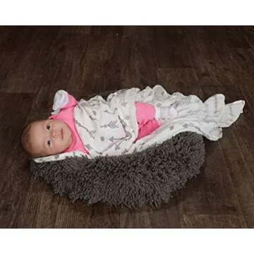 Momo Bebe Muslin Baby Swaddle Blankets - 4 Pack Large 47x47 inch Cotton Swaddles - White Grey Chevron Polka Dot Arrow - Soft Breathable Comfortable Durable - Nursery Shower Gift Set Unisex Neutral