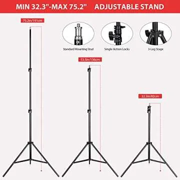 VICIALL HPUSN Softbox Lighting Kit 2x76x76cm Photography Continuous Lighting System Photo Studio Equipment with 2pcs E27 Socket 85W 5400K Bulbs for Filming Model Portrait Product Fashion Photography