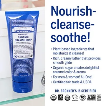 Dr. Bronner's Organic Shaving Soap for Sensitive Skin 7oz