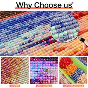 Uatiodo Diamond Painting Kits for Adults, 6 Pack Diamond Painting Kit, DIY 5D Diamond Art Paintings, Sunset Beach Paint with Diamonds, Home Wall Decor, 12 * 16 inch