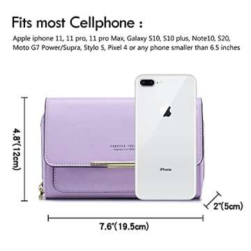 Roulens Small Crossbody Bag for Women,Cell Phone Purse Women's Shoulder Handbags Wallet Purse with Credit Card Slots