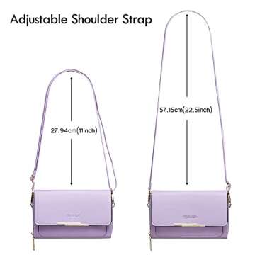 Roulens Small Crossbody Bag for Women,Cell Phone Purse Women's Shoulder Handbags Wallet Purse with Credit Card Slots