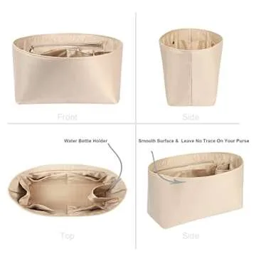 Silk Purse Organizer Insert for Handbags - 7 Pockets, 6 Sizes, Ultimate Organization