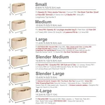 Silk Purse Organizer Insert for Handbags - 6 Sizes Available
