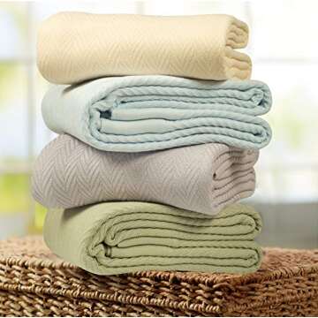 Threadmill Luxury Cotton Blankets for King Size Bed | All-Season Cozy 100% Cotton King Size Blanket ...