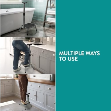 Navaris Foldable Step Stool for Kitchen and High Areas