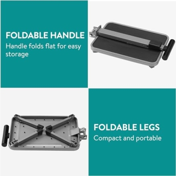 Navaris Foldable Step Stool for Kitchen and High Areas