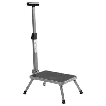 Navaris Foldable Step Stool for Kitchen and High Areas