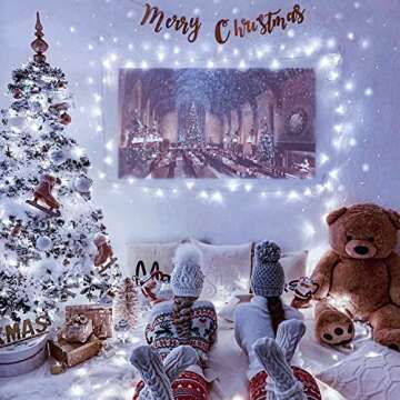 JMEXSUSS 33ft 100 LED White Christmas String Lights