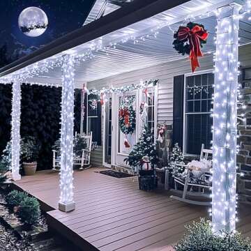 JMEXSUSS 33ft 100 LED White Christmas String Lights