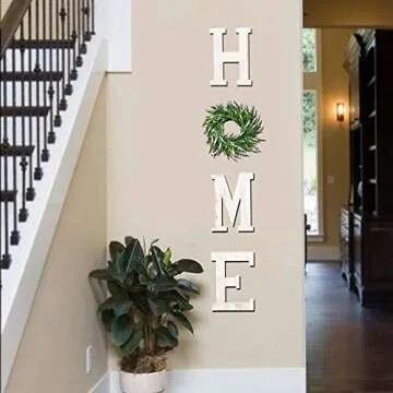 LOSOUR Home Letters with Wreath - Perfect Rustic Decor
