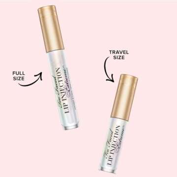 Too Faced Lip Injection Extreme Lip Plumper | Long Lasting Lip Plumping Serum, Travel Size, 0.1 Fl Oz, Original