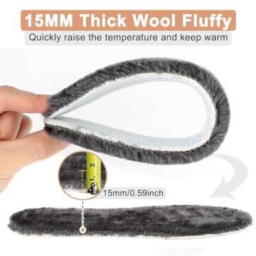 LARGERED Warm Furry Insoles for Winter Comfort Shoes