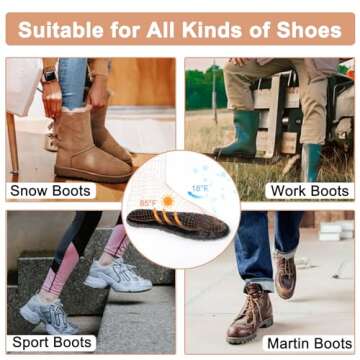 LARGERED Warm Furry Insoles for Winter Comfort Shoes