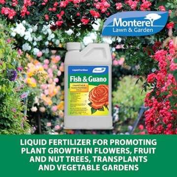 Monterey Fish & Guano Liquid Plant Fertilizer for Transplants and Flowers, Quart Concentrate