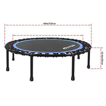 NEWAN 48'' Mini Trampoline for Indoor Fitness Fun