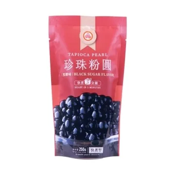 WuFuYuan Boba Tapioca Pearls - Black Sugar Flavor - 5 Min Cook Time