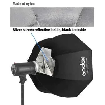 Godox SB-UE 47.5"/120cm Octagon Softbox Kit, Octa Foldable Umbrella Softbox, Portable Octabox with Bowens Mount Speedring and Carrying Bag for Studio Flash Monolight, Portrait and Product Photography