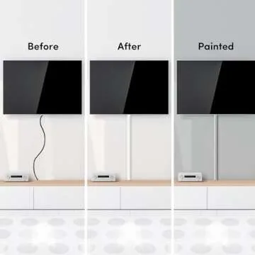 EVEO Cable Hider, 300” Cord Hider, One-Cord Covers for Wires on Wall, Cable Raceway Cord Hider Wall, Cable Cover, Cable Concealer, Wire Covers for Cords - 18x (L17” W0.59 H0.4) - White