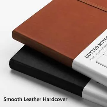 RETTACY Bullet Dotted Journal - A5 Leather Hardcover Journal