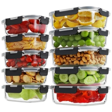 Glass Meal Prep Containers - Airtight & Leak Proof