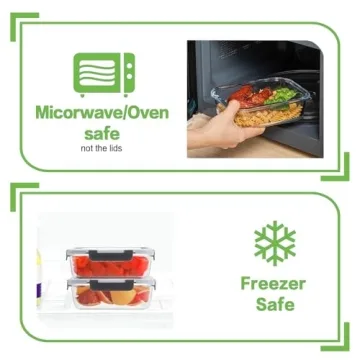 Glass Meal Prep Containers - Airtight & Leak Proof