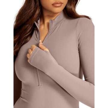 REORIA Womens Fall Casual Sexy Front Zipper Long Sleeve Short Dress Athleisure Trendy Bodycon Mini Dresses for Women 2024 Sienna Large