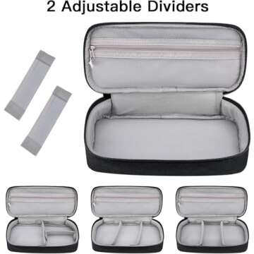 Yundoor Cable Organizer Bag, Electronic Organizer Travel Case for Charger & Cords, Travel Accessories, Portable Power Bank (Black)