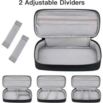 Yundoor Cable Organizer Bag, Electronic Organizer Travel Case for Charger & Cords, Travel Accessories, Portable Power Bank (Black)