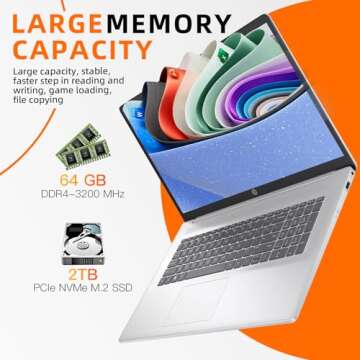 HP 17 inch Laptop - High Performance for Students & Pros