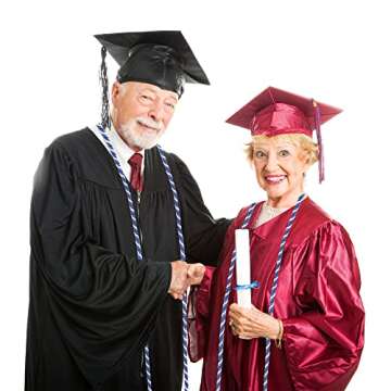 12 Pack Graduation Honor Cord Braided Yarn Honor Cords with Tassel for Graduation Students