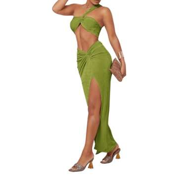 Stylish Women's 2 Piece One Shoulder Twist Outfit Set