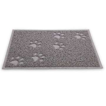 Hands DIY Gray Cat Litter Trap Mat, Non-Slip, Dirt Catcher, Soft on Paws, Easy to Clean