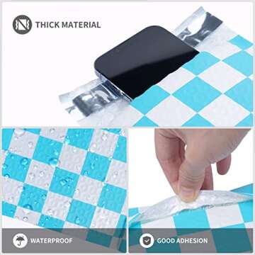 Figella Bubble Mailers 6x10 Inch Shipping Envelopes Self Seal Plastic Padded Poly Bags Checkerboard 20 Pack