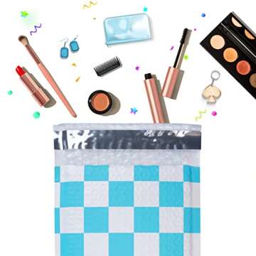 Figella Bubble Mailers 6x10 Inch Shipping Envelopes Self Seal Plastic Padded Poly Bags Checkerboard 20 Pack