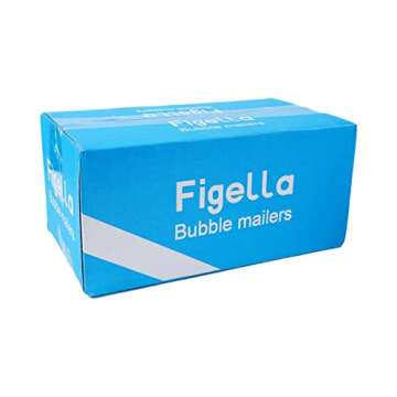 Figella Bubble Mailers 6x10 Inch Shipping Envelopes Self Seal Plastic Padded Poly Bags Checkerboard 20 Pack