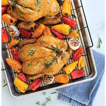 Nordic Ware Extra Large Oven Crisping Baking Tray, with Rack, Silver