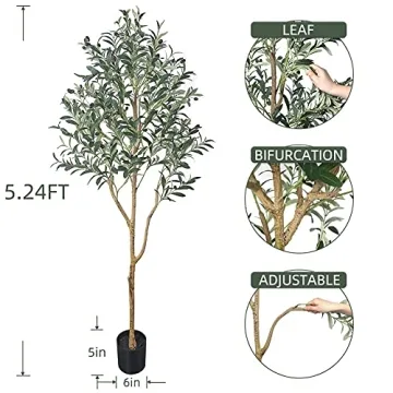Phimos Tall Artificial Olive Tree for Home Decor