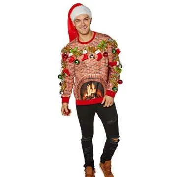 Light-Up Ugly Christmas Sweatshirt - Unisex Fun & Cheer