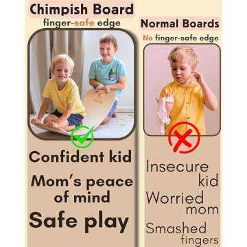 Wooden Balance Board for Kids - Safe Wobble Fun