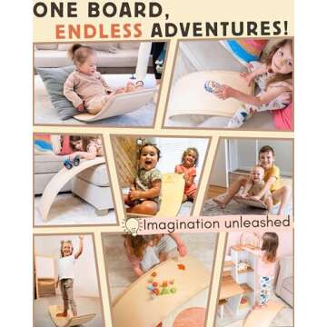 Wooden Balance Board for Kids - Safe Wobble Fun